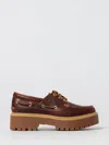 Timberland Stone Street Leather Platform Loafers In Brown