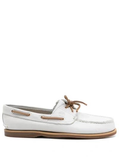 Timberland Loafer With Logo In White