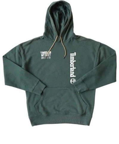 Timberland Logo And Back Words Hoodie 'green'