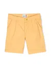 Timberland Logo-appliqué Gabardine Shorts In Yellow
