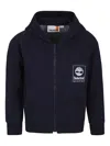 Timberland Logo-appliqué Hoodie In Blue