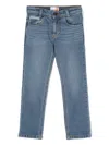 Timberland Logo-appliqué Tapered Jeans In Blue