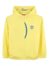 Timberland Logo-detail Hooded Windbreaker In Yellow
