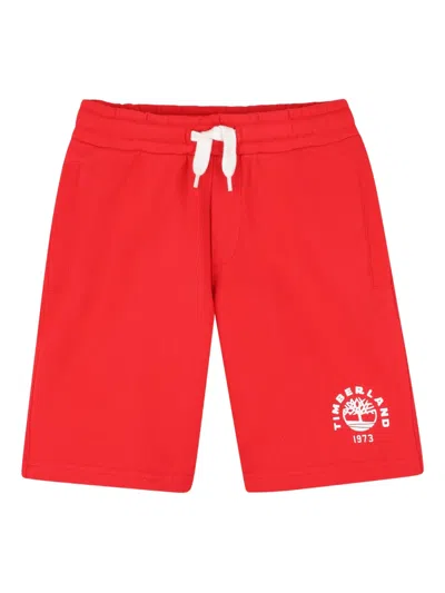 Timberland Kids' Logo Drawstring-waist Shorts In Multi