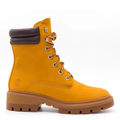 Timberland Logo Embossed Lace In Yellow