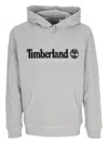 Timberland Crewneck Sweater With Hood And Kangaroo Pocket In Gray