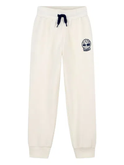 Timberland Logo-embroidered Joggers In Neutral