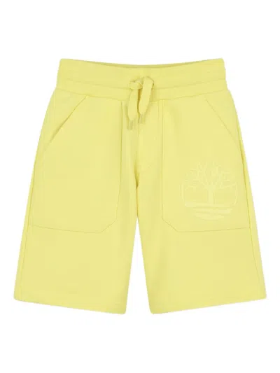 Timberland Logo-embroidered Pocket Shorts In Yellow