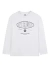 Timberland Logo-graphic Long-sleeved T-shirt In White