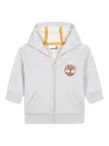 Timberland Logo Hoodie In Gray