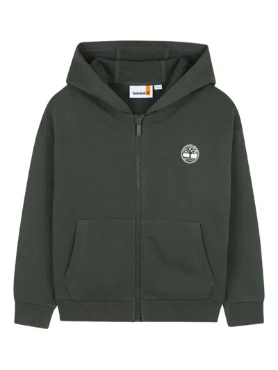 Timberland Babies' Logo Hoodie In Green