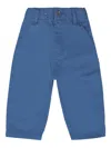 Timberland Blue Trousers For Baby Boy With Patch In Blue