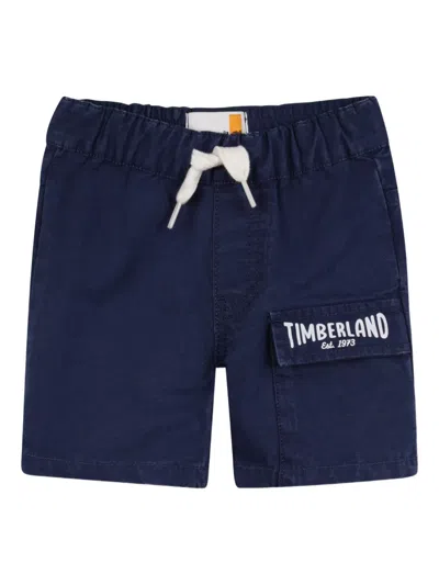 Timberland Babies' Logo-print Cargo Shorts In Blue