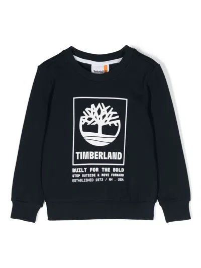 Timberland Kids' Blue Sweatshirt For Boy With Logo