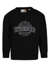 Timberland Logo-print Crew-neck Sweatshirt In Black