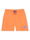 Timberland Logo-print Drawstring Swim Shorts In Orange