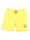 Timberland Logo-print Drawstring Swim Shorts In Yellow