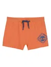 Timberland Logo-print Drawstring Swim Trunks In Orange