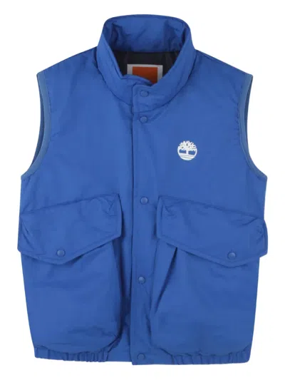 Timberland Kids' Logo-print Gilet In Blue