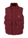 Timberland Logo-print Gilet In Red