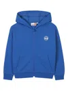 Timberland Logo-print Hooded Sweatshirt In Blue