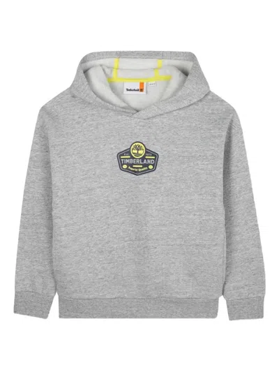 Timberland Logo-print Hoodie In Gray