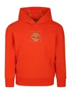 Timberland Logo-print Hoodie In Red