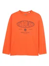 Timberland Logo-print Long-sleeve T-shirt In Orange