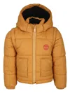 Timberland Logo-print Padded Hooded Jacket In Yellow