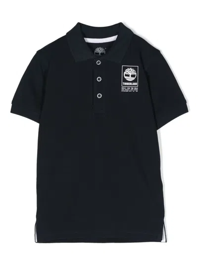 Timberland Kids' Boys Navy Blue Organic Cotton Polo Shirt
