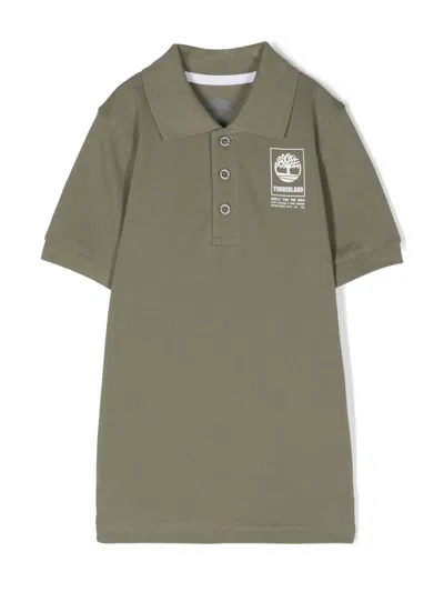 Timberland Poloshirt Mit Logo-print In Grün