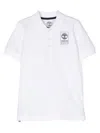 Timberland Poloshirt Mit Logo-print In Weiss