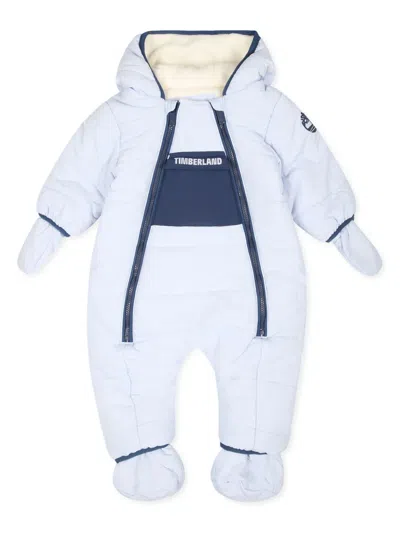 Timberland Babies' Logo-print Snowsuit In Blue