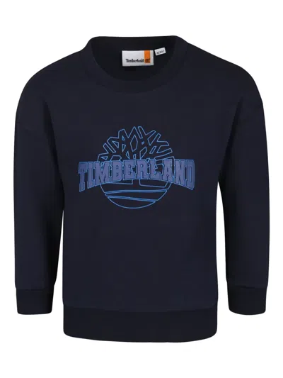Timberland Kids' Logo-print Sweatshirt In Blue