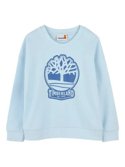 Timberland Kids' Logo-print Sweatshirt In Blue