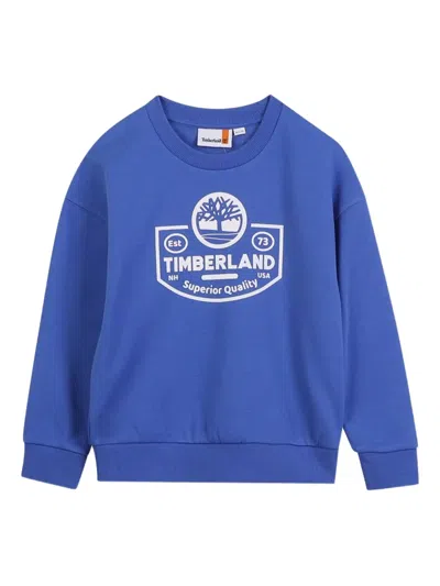 Timberland Kids' Logo-print Sweatshirt In Blue