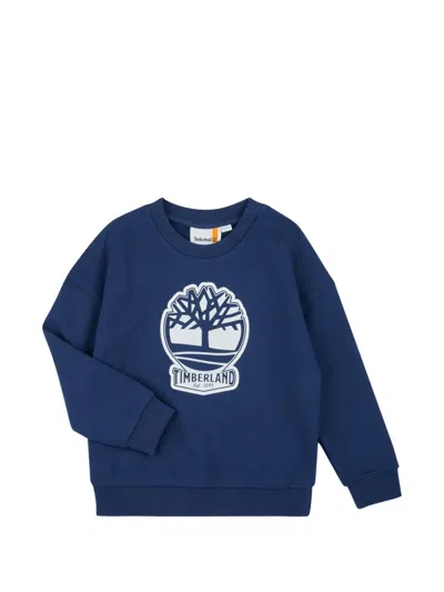 Timberland Kids' Logo-print Sweatshirt In Blue