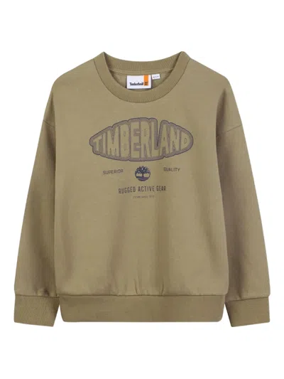 Timberland Logo-print Sweatshirt In Brown