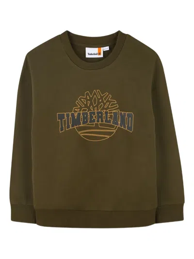 Timberland Kids' Logo-print Sweatshirt In Green
