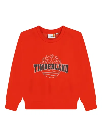 Timberland Kids' Logo-print Sweatshirt In Orange