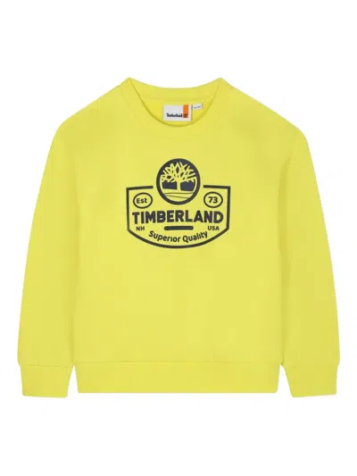 Timberland Logo-print Sweatshirt In Yellow