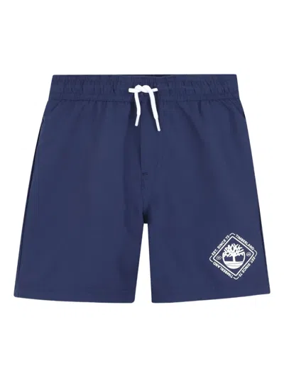 Timberland Logo-print Swim Shorts In Blue