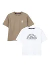 Timberland Logo-print T-shirt (pack Of Two) In Brown