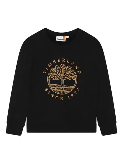 Timberland Kids' Logo Sweatshirt In Black