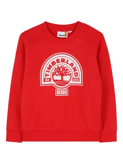 Timberland Kids' Logo Sweatshirt In Red