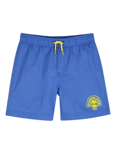 Timberland Kids' Logo Swim Shorts In Blue