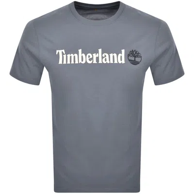 Timberland Logo T Shirt Blue