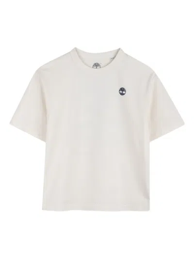Timberland Kids' Logo T-shirt In White