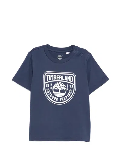 Timberland Babies' Logo T-shirt In Blue