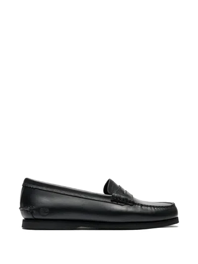 Timberland Logo-embossed Penny Loafers In White